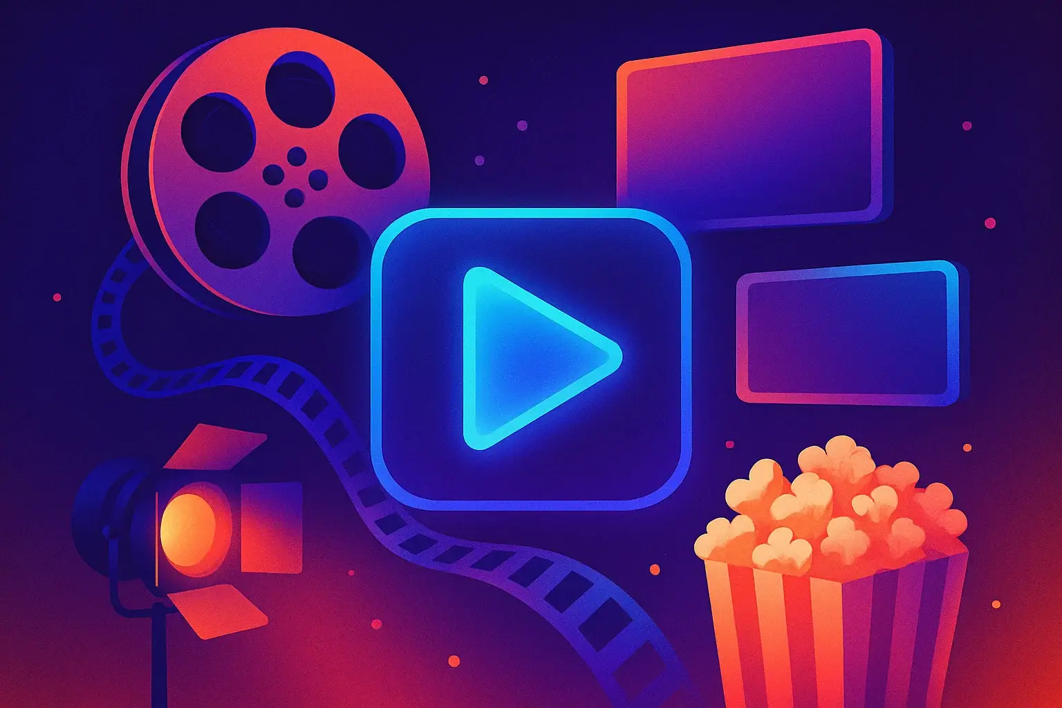 کاور مجلهای دیجیتال با المانهای سینمایی، نمایشدهنده سریالها و فیلمهای ترند در ترندهای امروز گوگل ایران