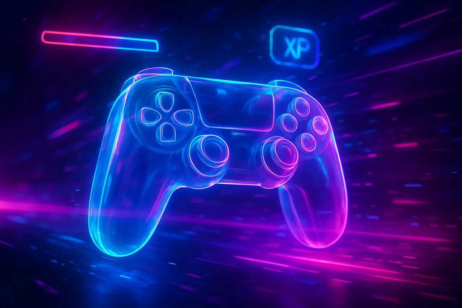 کاور مجلهای دیجیتال با المانهای آیندهنگر و گیمینگ، نمایشدهنده بازیهای محبوب در ترندهای امروز گوگل ایران