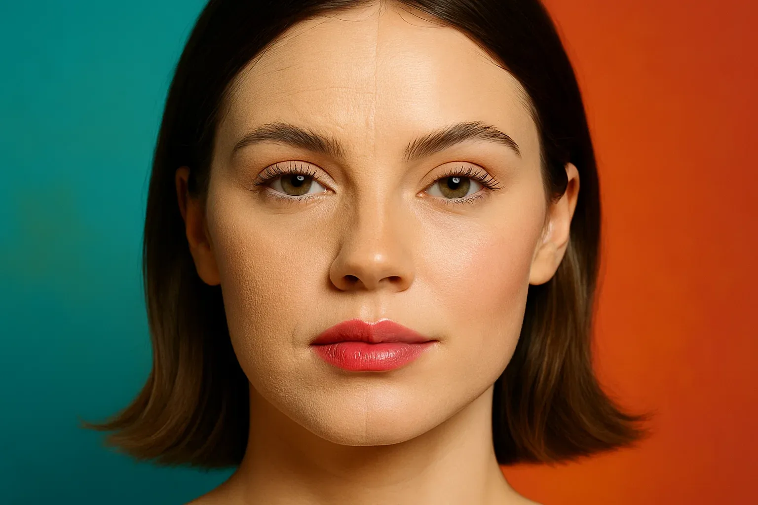 اشتباهات رایج در آرایش نچرال مثل کرمپودر سنگین و رژ لب نامتناسب در مقابل میکاپ طبیعی و سبک