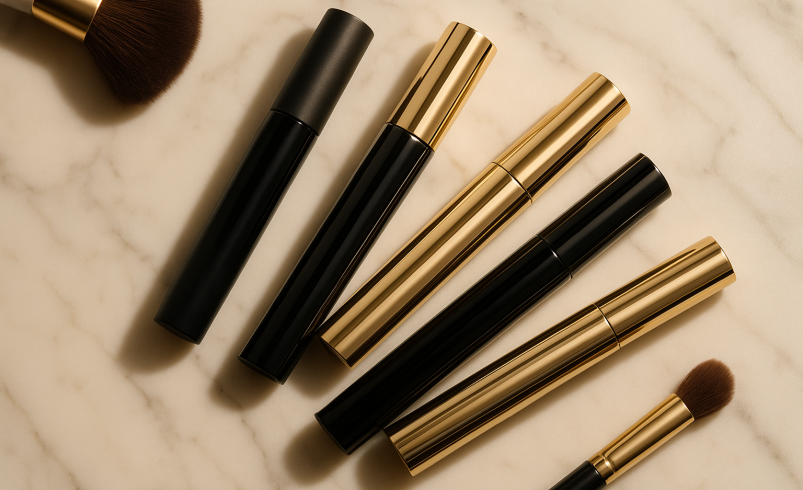 بهترین ریمل حجم‌دهنده و بلندکننده برندهای مختلف روی میز سنگ مرمر آرایشی