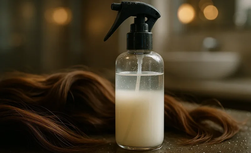 عکس واقعی اسپری دوفاز مو از نمای نزدیک با رنگهای زیبا و کیفیت بالا