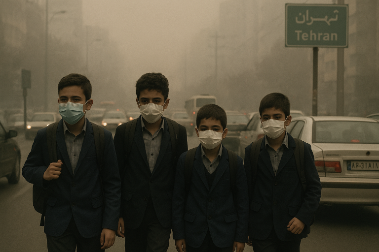تعطیلی مدارس تهران به دلیل آلودگی هوا
