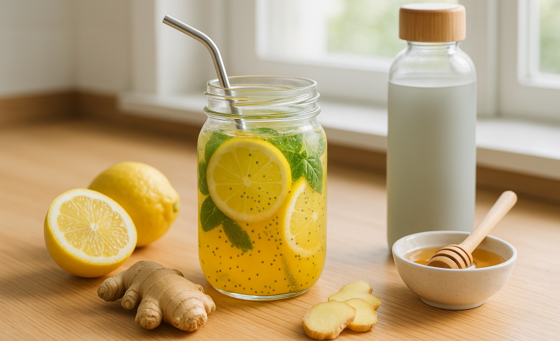 تصویر واقعی و سالم از مواد طبیعی برای تهیه بهترین نوشیدنی های انرژی زا در خانه