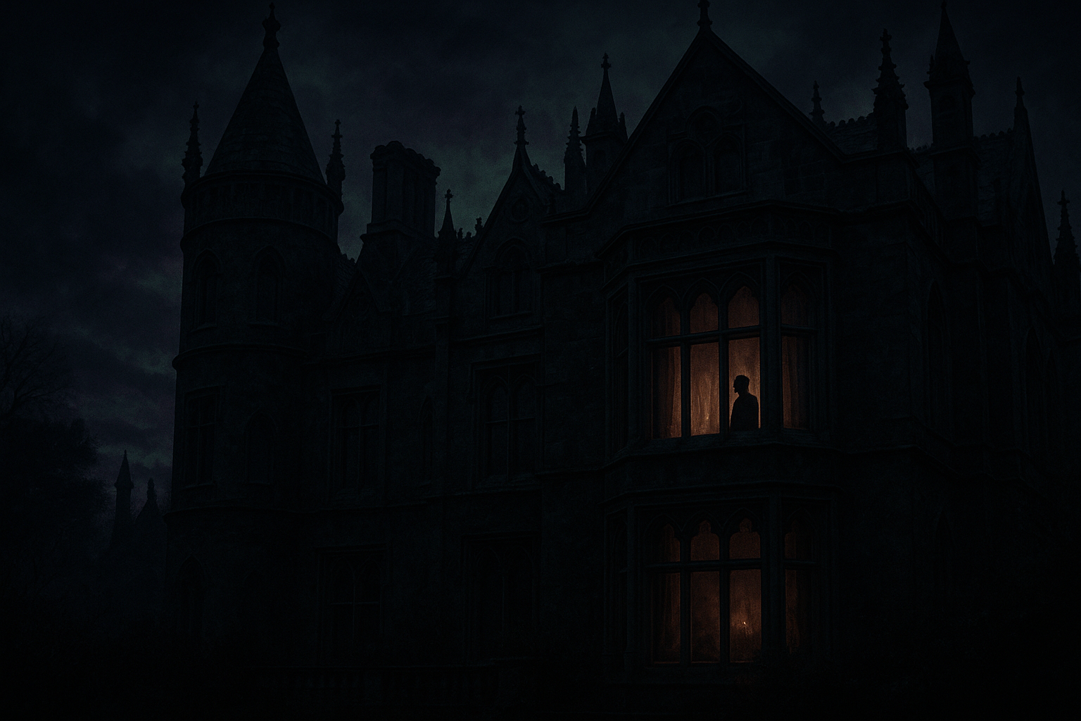 تصویری روان‌شناختی از بهترین فیلم های 2025 با فضایی مرموز و تیره در یک عمارت