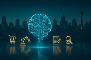 «کاور مستطیلی برای مقاله ۱۰ ایده پول‌ساز هوش مصنوعی که مخصوص ایران است»